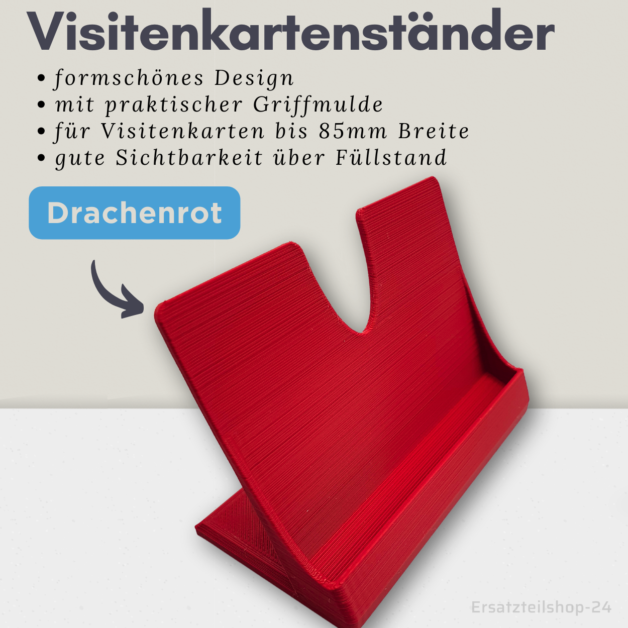 Visitenkartenständer, Visitenkartenhalter, Büro, Werbung, 7 Farben zur Wahl