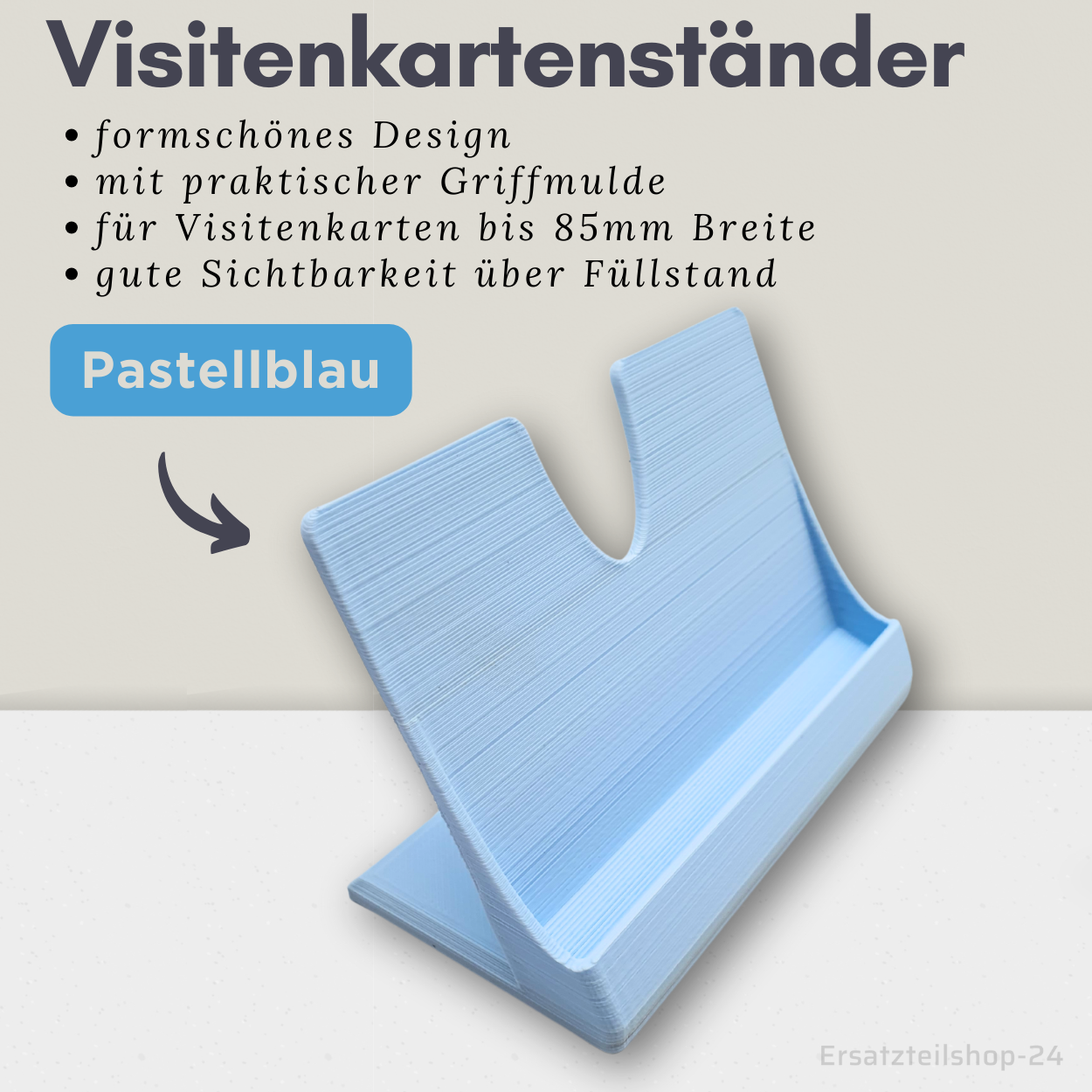 Visitenkartenständer, Visitenkartenhalter, Büro, Werbung, 7 Farben zur Wahl