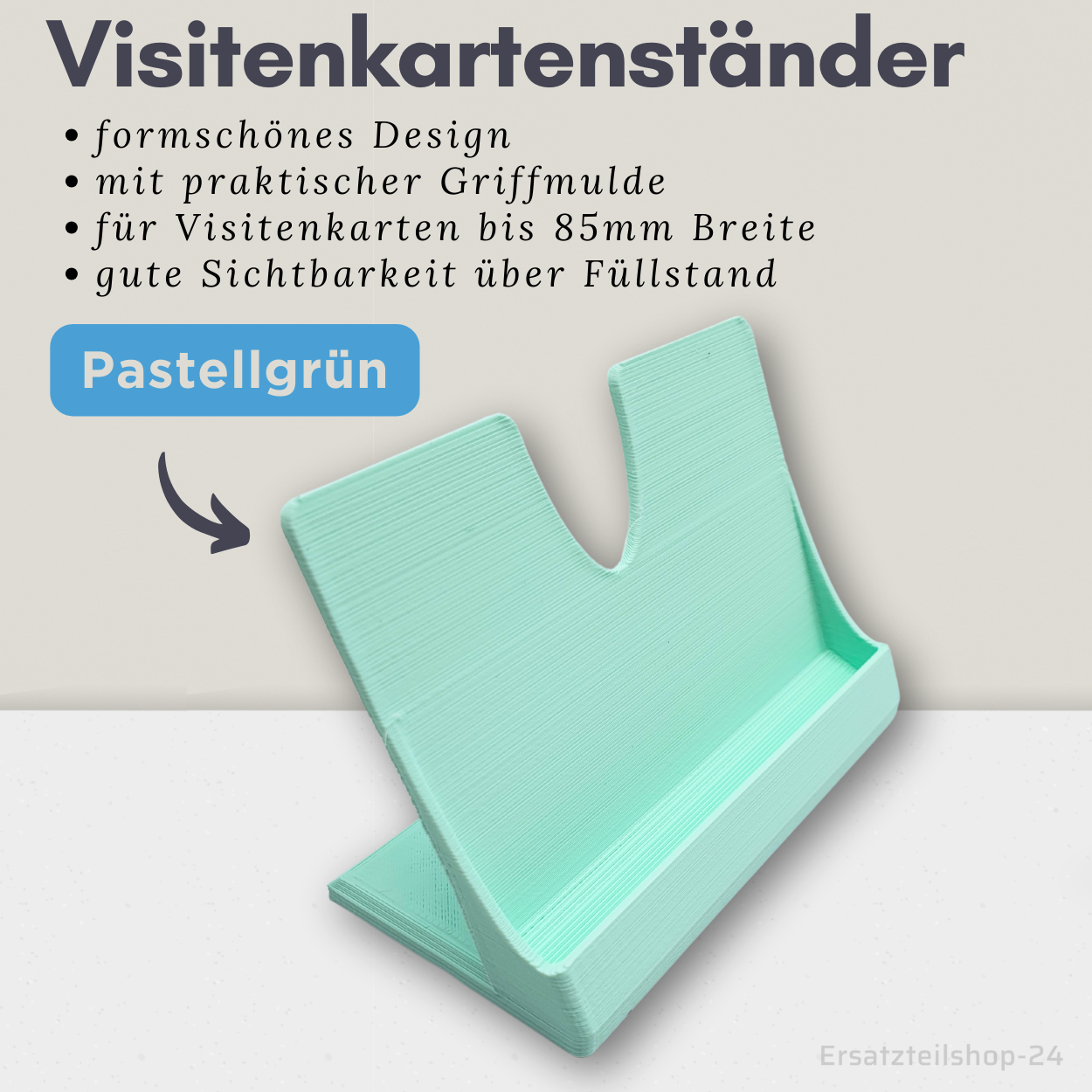 Visitenkartenständer, Visitenkartenhalter, Büro, Werbung, 7 Farben zur Wahl