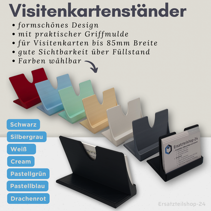 Visitenkartenständer, Visitenkartenhalter, Büro, Werbung, 7 Farben zur Wahl