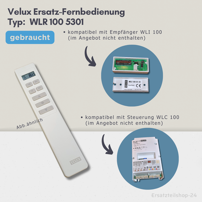 Velux Ersatz-Fernbedienung WLR 100 5301, für Dachfenster, gebraucht #540